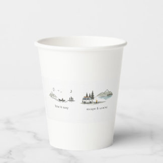 Vasos De Papel Tómalo con calma / Escapa y relájate – Naturaleza