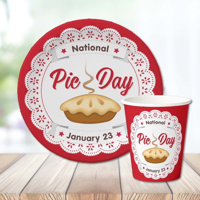 Vasos De Papel ¡Tome su bebida favorita con PIE! (Happy Pie Day! January 23. What's your favorite pie?)