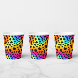 Vasos De Papel Tonos arcoiris chitas sin mar