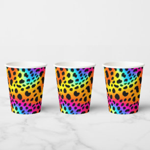 Vasos De Papel Tonos arcoiris chitas sin mar