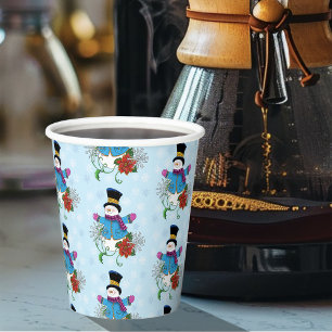 Vasos De Papel Top Hat Snowman