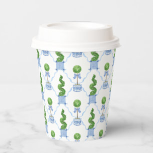 Vasos De Papel Topiary Chinoiserie Grandmillennial