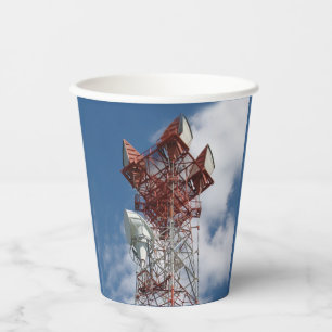 Vasos De Papel Torre de telecomunicaciones de microondas