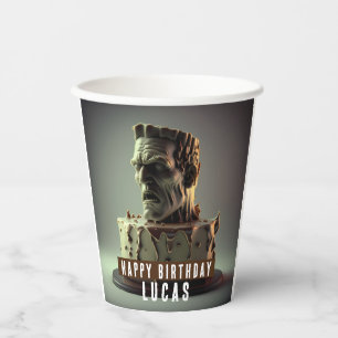 Vasos De Papel Torta de chocolate de cumpleaños con cabeza Franke