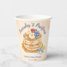 Vasos De Papel Tortitas de frutas y chupetes de cuadros Baby Show