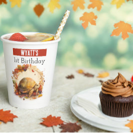 Vasos De Papel Tortoise - 1er cumpleaños - Vibes otoñales