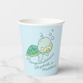 Vasos De Papel Tortuga marina cute Baby Shower Kawaii
