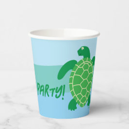 Vasos De Papel Tortuga marina Fiesta taza de papel