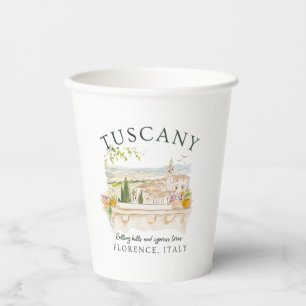 Vasos De Papel Toscana Italia Viaje Florencia
