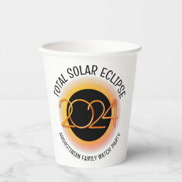 Vasos De Papel TOTAL DE ECLIPSE SOLAR 2024 personalizado