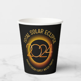 Vasos De Papel TOTAL DE ECLIPSE SOLAR 2024 personalizado