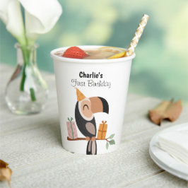 Vasos De Papel Toucan con gorra fiesta, cumpleaños
