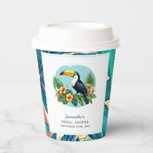 Vasos De Papel Toucan Lluvia Tropical Verano Despedida de Soltera