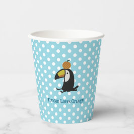Vasos De Papel Toucan Loves Orange