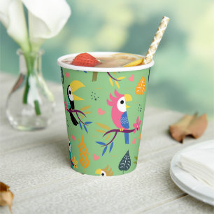 Vasos De Papel Toucans & Parrotts