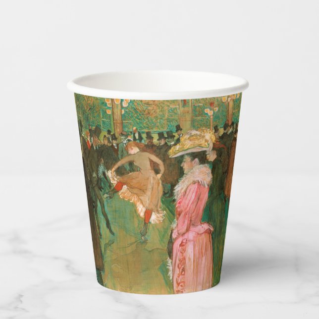 Vasos De Papel Toulouse-Lautrec - En el Rouge, la danza (Anverso)