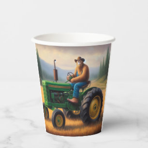 Vasos De Papel Tractor de pie grande