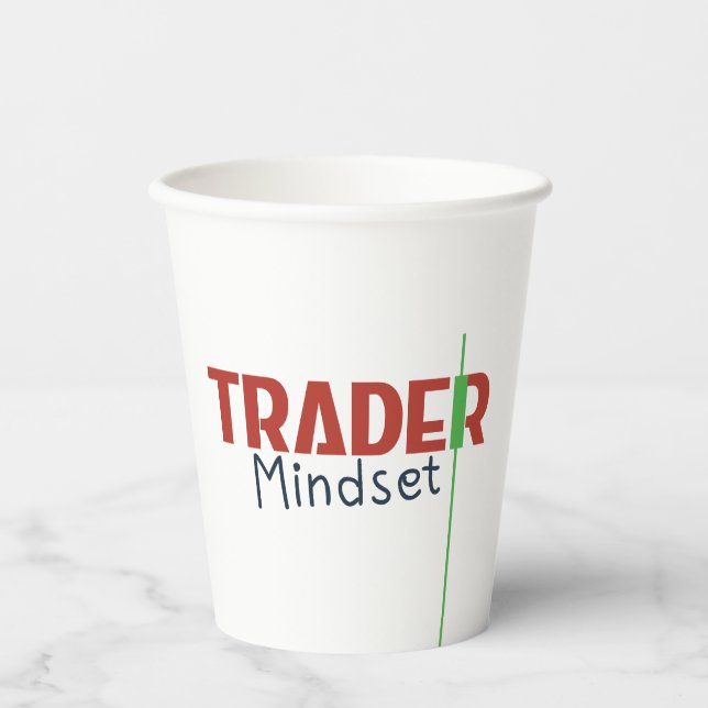 Vasos De Papel Trader Mindset – Discipline, Focus, Trading Psycho (Anverso)