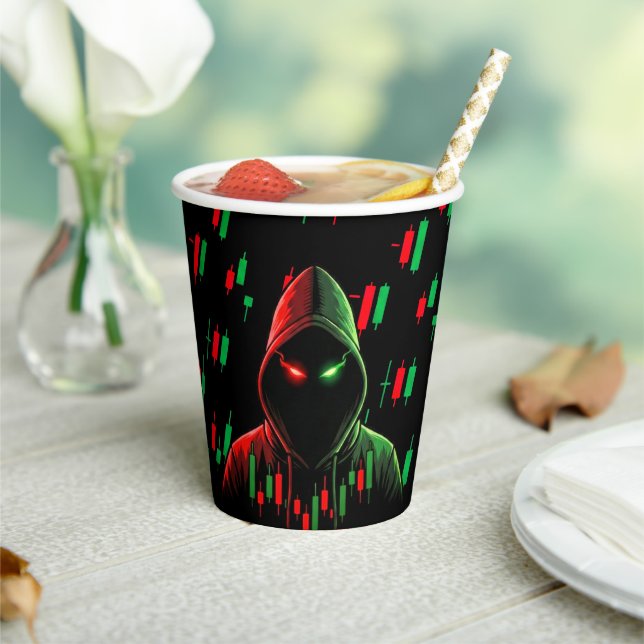 Vasos De Papel Trading Chart Pattern Streetwear Red Green Candle (in situ)