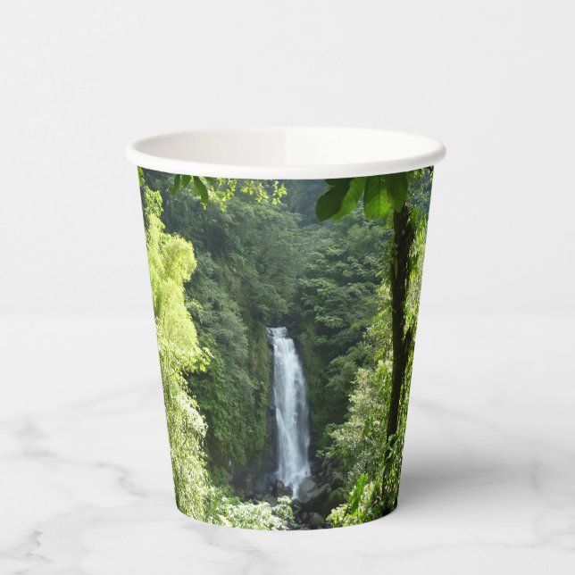 Vasos De Papel Trafalgar cae fotografía tropical de selva tropica (Izquierda)
