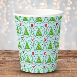 Vasos De Papel Traje de Santa Niño Navidad Patrón de árbol de Nav