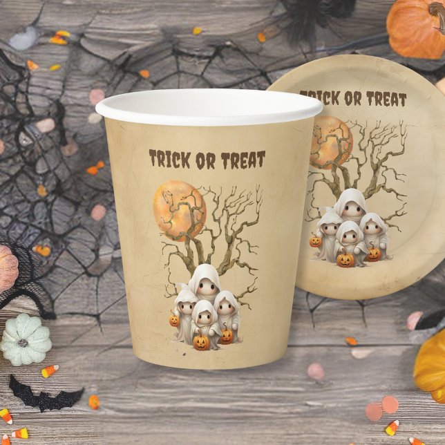 Vasos De Papel Trampa o trato de una familia fantasma cutáneo y e (Subido por el creador)