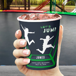 Vasos De Papel Trampoline Park Vamos a saltar a la fiesta de cump