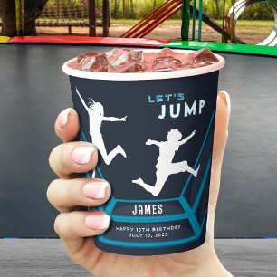 Vasos De Papel Trampoline Park Vamos a saltar la fiesta de cumple
