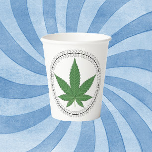 Vasos De Papel Trayecto Swirl De Árbol De Hojas Personalizado