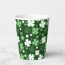 Vasos De Papel Trébol verde, día de San Patricio