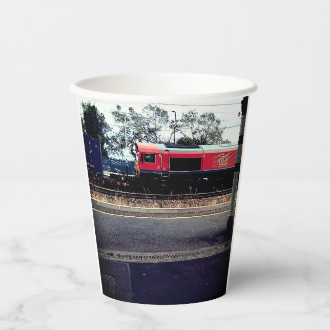 Vasos De Papel Tren de mercancías (Anverso)