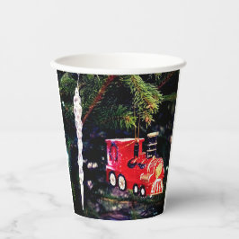 Vasos De Papel Tren y ciclo