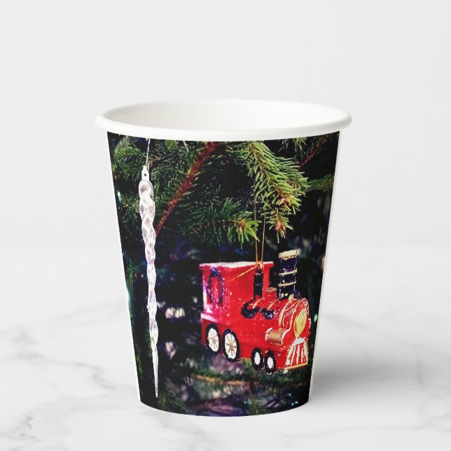 Vasos De Papel Tren y ciclo (Anverso)