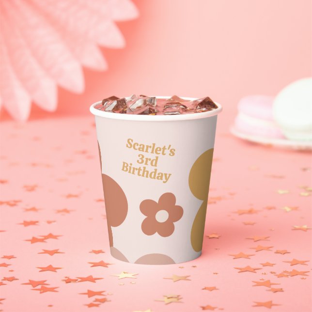 Vasos De Papel Trendy Boho Daisies (in situ)