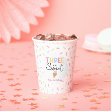 Tres Es Tan Dulce Crema De Hielo Tercer Fiesta De 