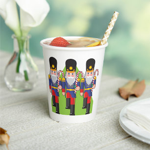 Vasos De Papel Tres Navidades juguetean a los soldados