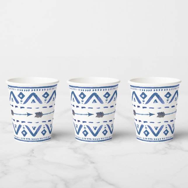 Vasos De Papel Tribal Boho (Multi)
