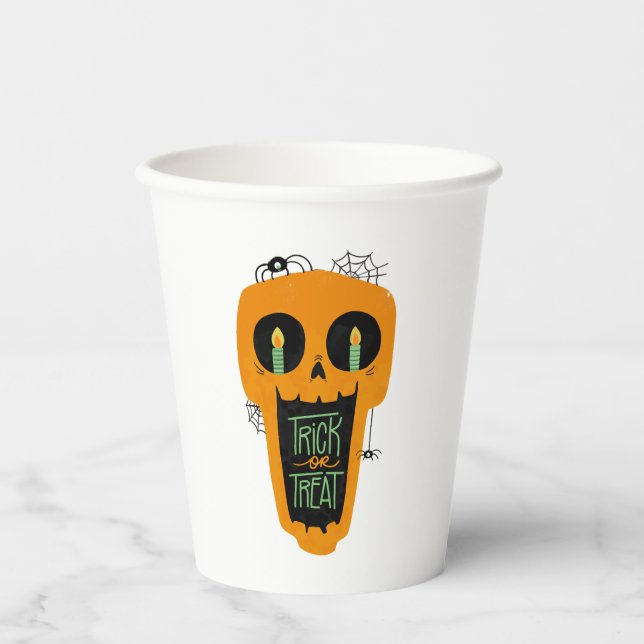 Vasos De Papel Trick de golosinas o trata a divertidos chicos de  (Anverso)