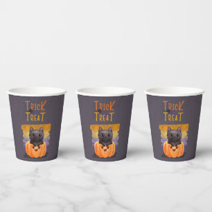 Vasos De Papel Trick o Trek Cups de papel para gato