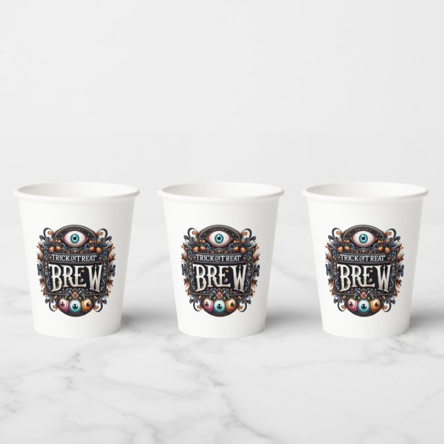 Vasos De Papel Trick o Trew Brew (Multi)