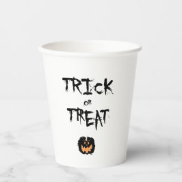 Vasos De Papel Trick or treat pumpkin