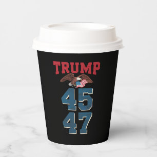 Vasos De Papel Triunfador Trump Patriótico Ganó 45 y 47 Victoria 