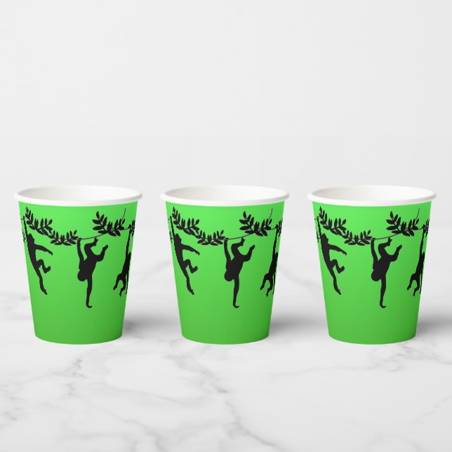 Vasos De Papel Tropa de monos (Multi)
