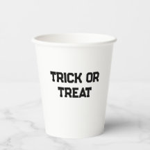 Truco o. Trate Halloween espeluznante negro simple