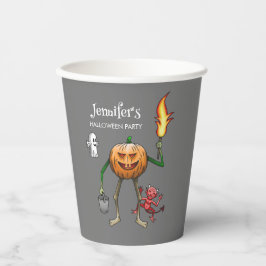 Vasos De Papel Truco o trato Calabaza