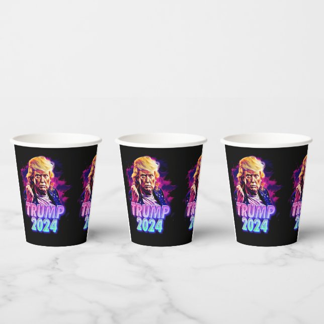 Vasos De Papel Trump 2024 - miami vice (Multi)