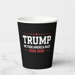 Vasos De Papel Trump 2024 Recuperamos América 47 EE. UU.