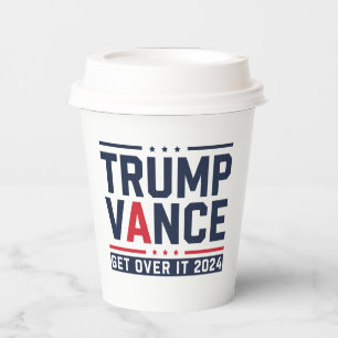 Vasos De Papel Trump Ganó Elección 2024 Presidente Trump Vance