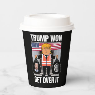Vasos De Papel Trump Ganó Supéralo Maga Ganó Elección 2024