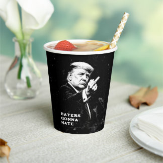 Vasos De Papel Trump Middle Finger 2026 Meme Funny